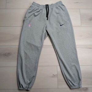 Nike Arizona Wildcats Joggers Sweatpants Mens Large Gray Dri-Fit Zip Pocket Gym